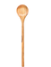 Olive wood stirring spoon with long handle.