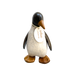 Wooden emperor penguin with random  name tag.