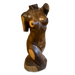 Rare Lignum Vitae Woman's Torso Sculpture by Jamaican artist Donita Davis. Made from scarce, collectible hardwood, this piece is a true art treasure.